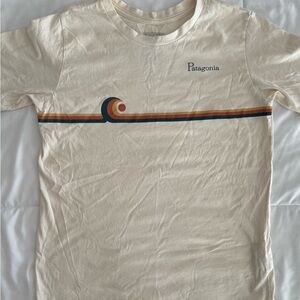 Patagonia Kids’s Graphic Tee Size XXL 16-18 Swelldrifter Stripe: Undyed Natural